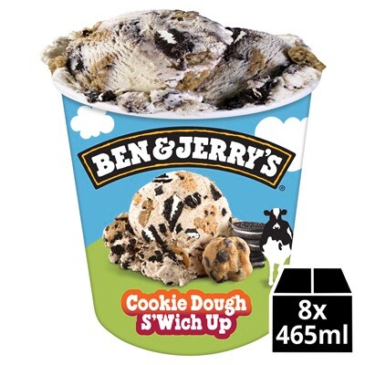 B&J Cookie Dough S'Wich Up 465ml